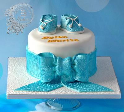 Cute Christening Cake - Cake by Beata Khoo