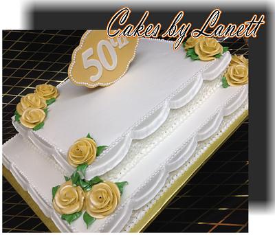 50th Golden Retirement Cake - Cake by Lanett