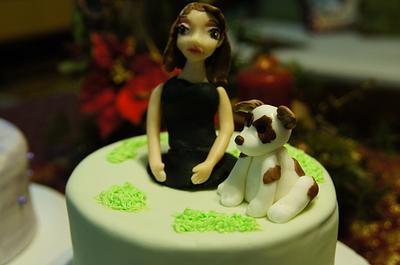 girl figurine and dog topper - Cake by Friesty