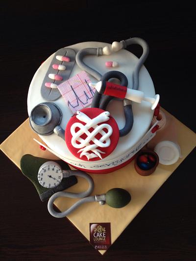 Birthday Cake for a medical doctor - Cake by Cake Lounge 