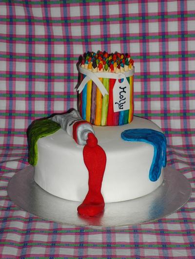 Art theme cake - Cake by Mandy