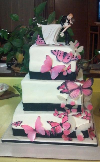 Butterfly Wedding Cake - Cake by Cakes by Belvis