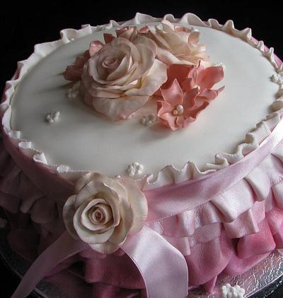 Ruffle Birthday Cake - Cake by Sarah