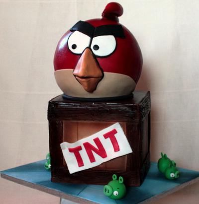 Red Angry Bird cake - Cake by Star Cakes