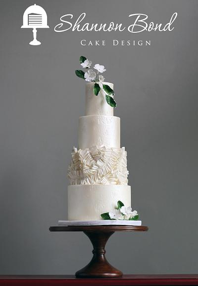 Gathered Ruffle Wedding Cake - Cake by Shannon Bond Cake Design