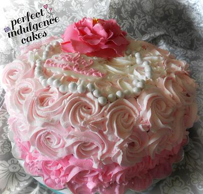 Ombre, Roses & Peony - Cake by Maria Cazarez Cakes and Sugar Art