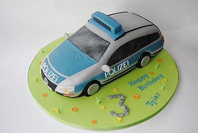 German Police Car 3 D Cake - Cake by Torteneleganz