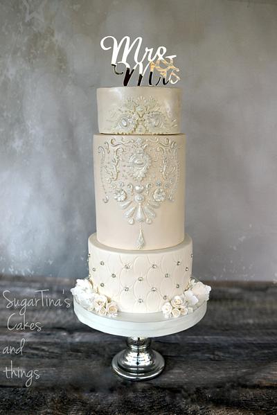 Romantic wedding cake - Cake by SugarTina's Cakes and things