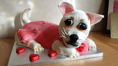 Valentine's puppy - Cake by cakeabakin