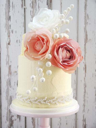 Naomi Frosted Wedding Cake - Cake by Scrummy Mummy's Cakes