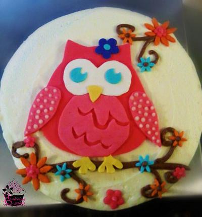 Retro Owl Birthday Cake - Cake by Enticing Cakes Inc.