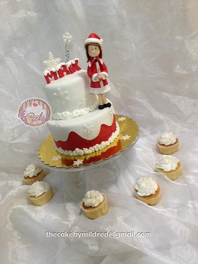 X-mas and B-day cake - Cake by TheCake by Mildred