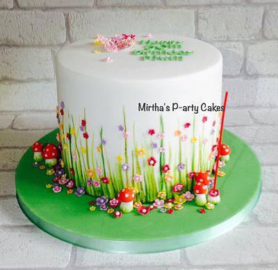 Spring flowery drum cake  - Cake by Mirtha's P-arty Cakes
