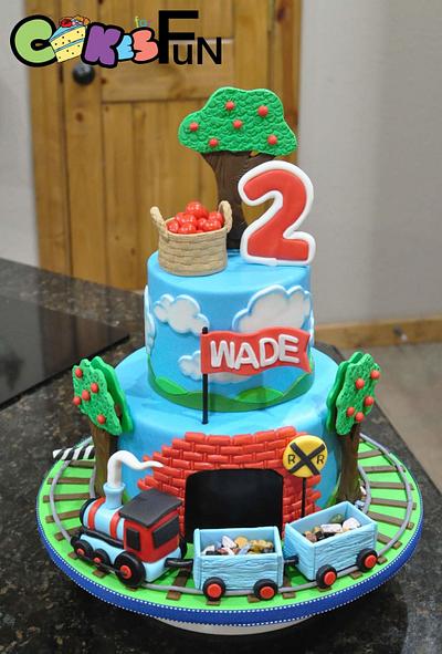 Train and apple trees - Cake by Cakes For Fun