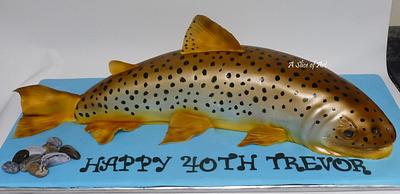 Life size trout cake - Cake by A Slice of Art