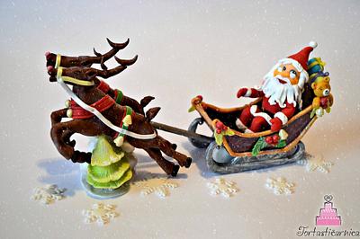 Santa and reindeers toppers - Cake by Nataša 