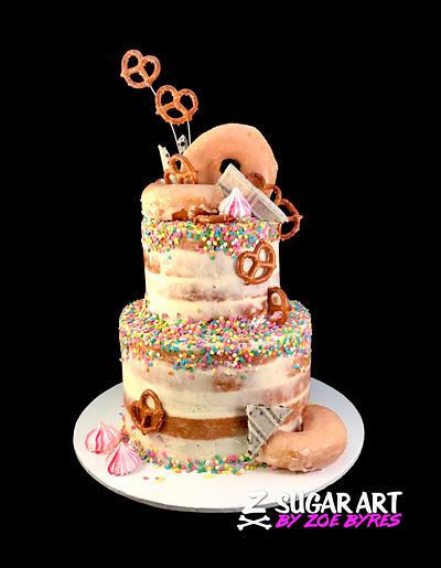Donuts and Pretzels - Cake by Zoe Byres
