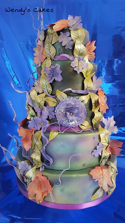 Autumn Leaves Cake - Cake by Wendy Lynne Begy