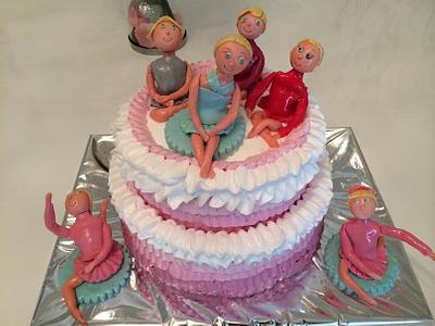 Gymnasts themed cake - Cake by Malika