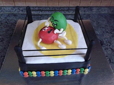 m&m fighting cake  - Cake by ronya's bella torta
