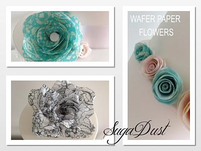 Wafer Flowers - Cake by Mary @ SugaDust