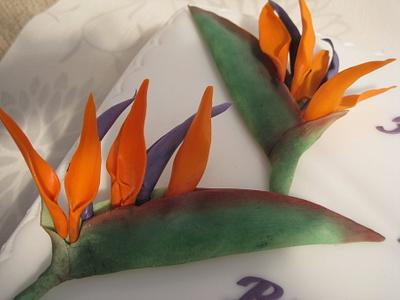 Birds of Paradise Cake - Cake by Deborah Cubbon (the4manxies)