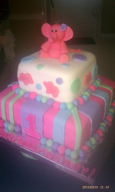 Pink Elephant - Cake by Vanessa Price