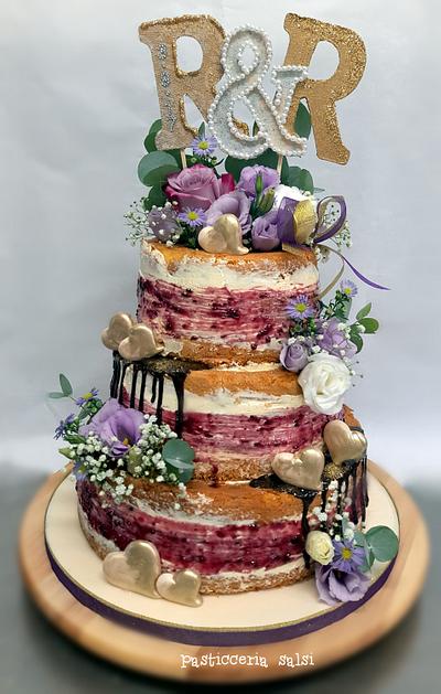 Wedding naked drip cake - Cake by barbara Saliprandi