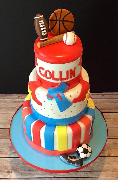 Sports Theme Cake - Cake by Colormehappy