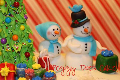 Snowman Christmas Cake - Cake by Peggy Does Cake