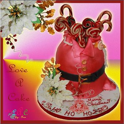 Santa's Sack Christmas Cake - Cake by genzLoveACake