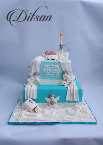 Baptism and first birthday - Cake by Ditsan