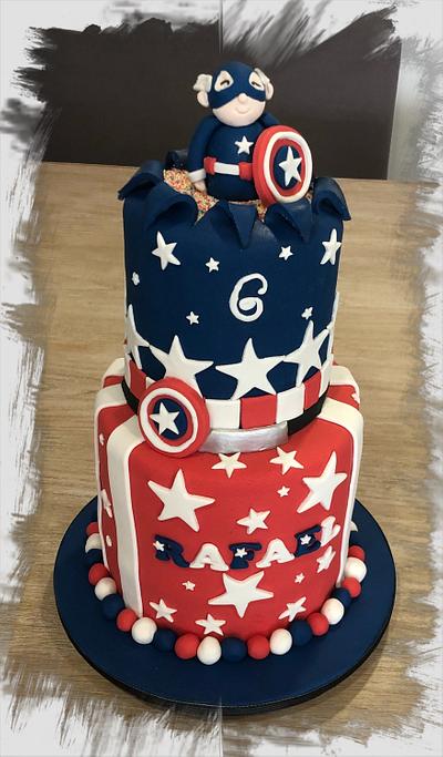 Captain America  - Cake by Rhona