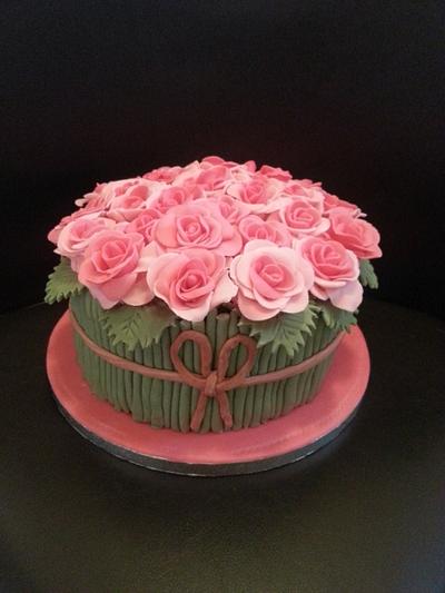 A Birthday Bouquet  - Cake by Lyn 