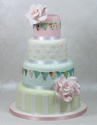 Inspired by Cath Kidston Wedding Cake - Cake by Ceri Badham