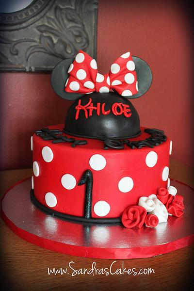 Minnie Mouse Themed Birthday - Cake by Sandrascakes