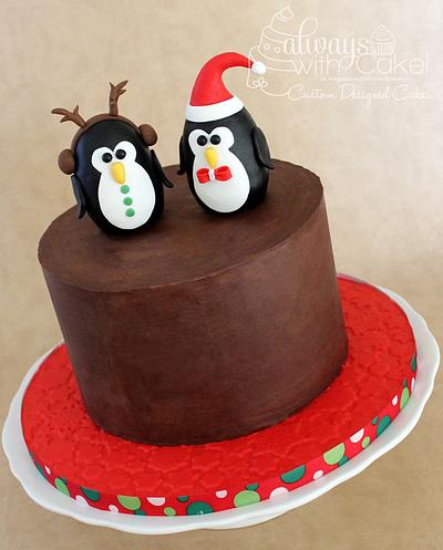 Christmas Penguins - Cake by AlwaysWithCake