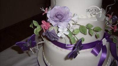 Purple Butterflies  - Cake by Julie Reed Cakes