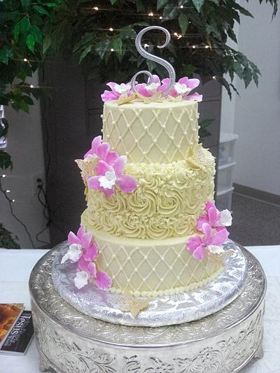 Orchids and Butterflies - Cake by eperra1
