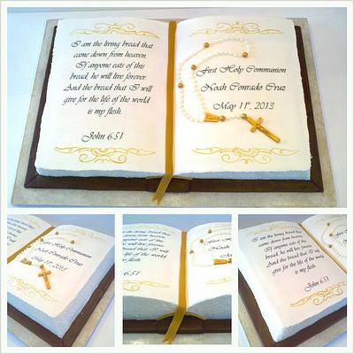 Open Book with Rosary - Cake by Terri Coleman