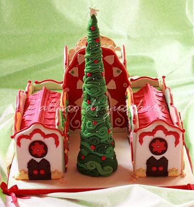 A square at Christmas - Cake by L'albero di zucchero