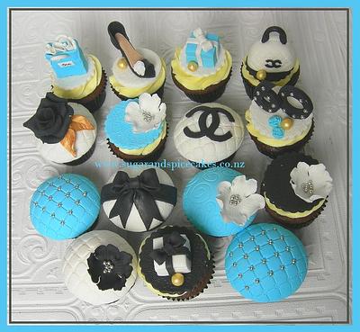 Tiffany & Chanel Cupcakes for a 60th ~ - Cake by Mel_SugarandSpiceCakes