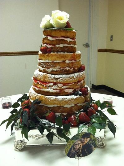 naked wedding cake - Cake by Jeaniecakes