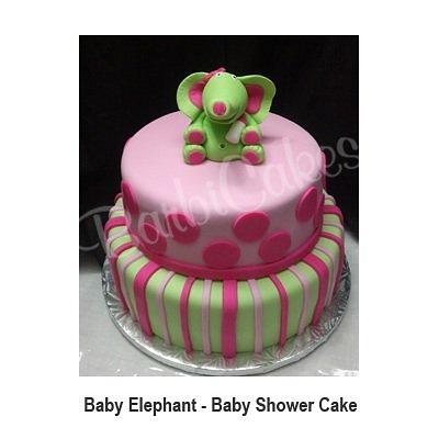 Baby Elephant Baby Shower Cake - Cake by Barbie