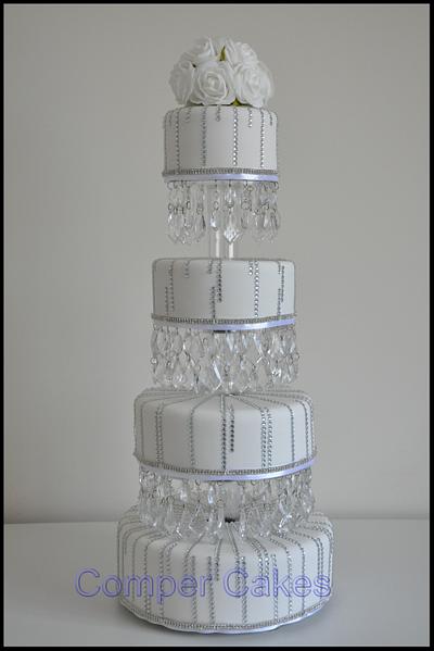  Wedding Cake With Diamonds - Cake by Comper Cakes