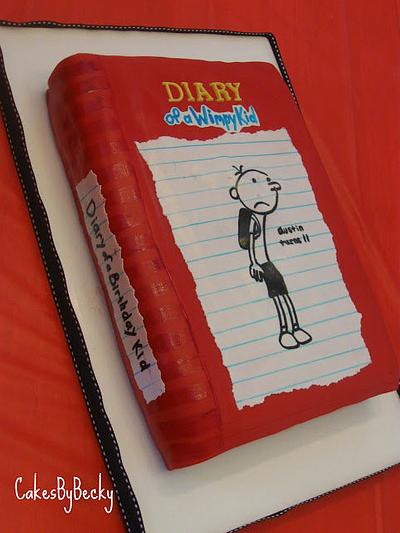 Diary of a Wimpy Kid Book Cake - Cake by Becky Pendergraft