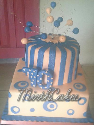 70th Birthday Cake - Cake by Mirth Cakes