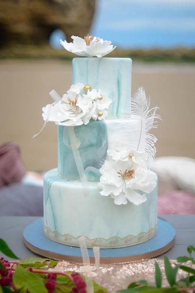 Beach wedding  - Cake by Sharon, Sadie May Cakes 