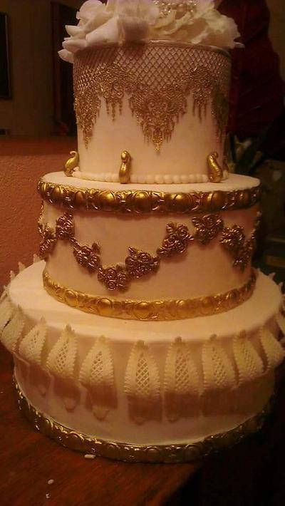 wedding lace cake - Cake by aco