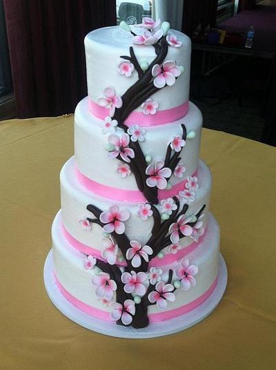 Cherry Blossoms - Cake by littleshopofcakes